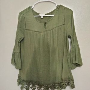 Medium green blouse